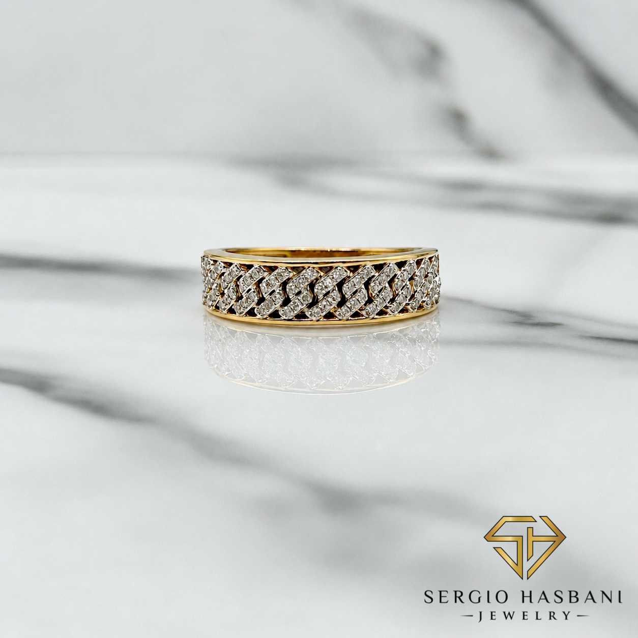 10K CUBAND Diamond Ring