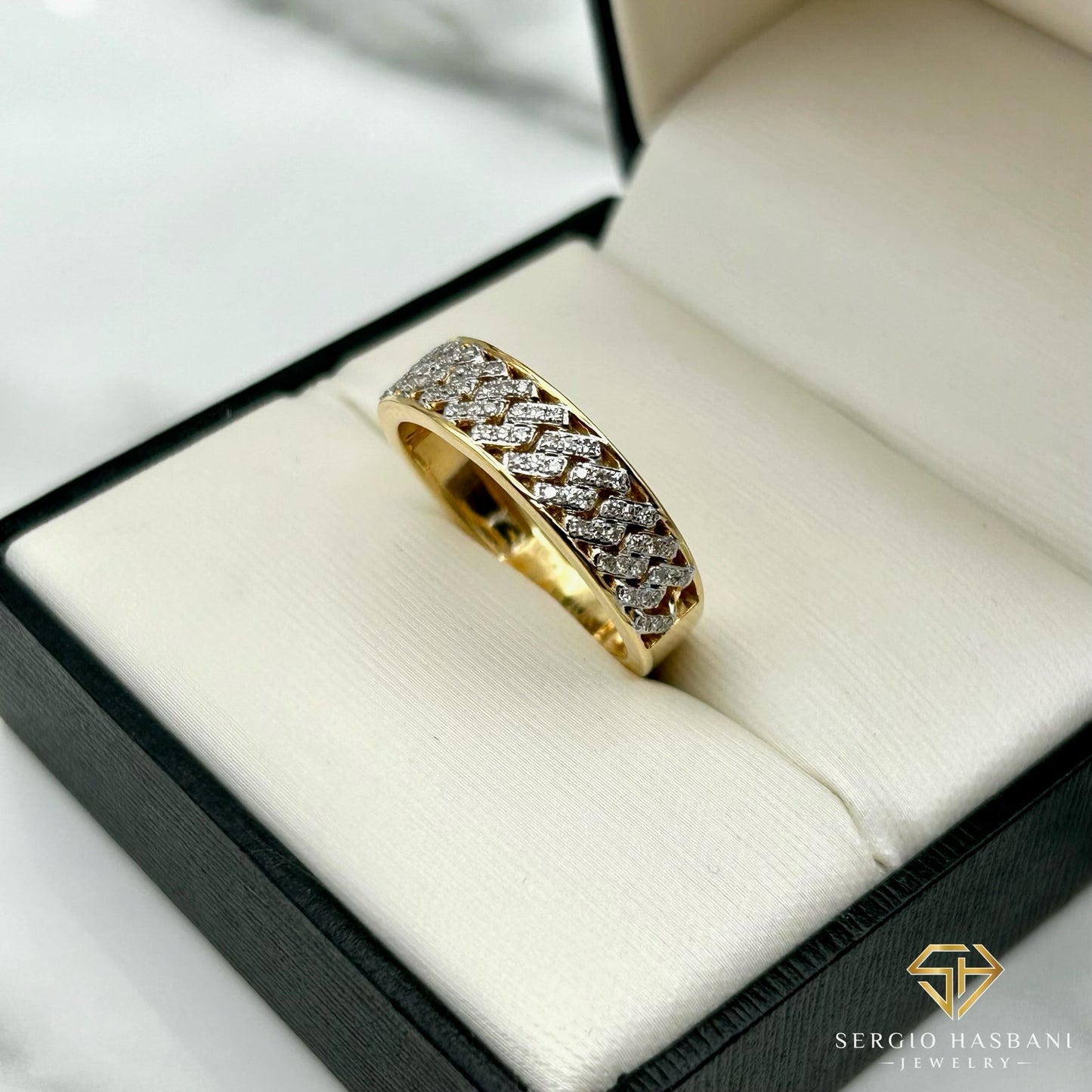10K CUBAND Diamond Ring