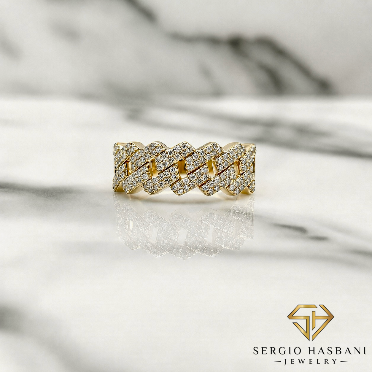 10K CUBLNK Diamond Ring