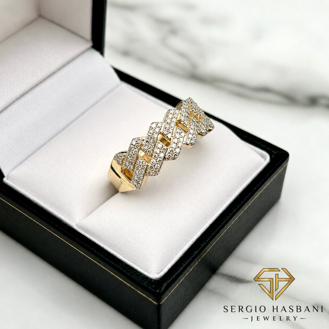 10K CUBLNK Diamond Ring