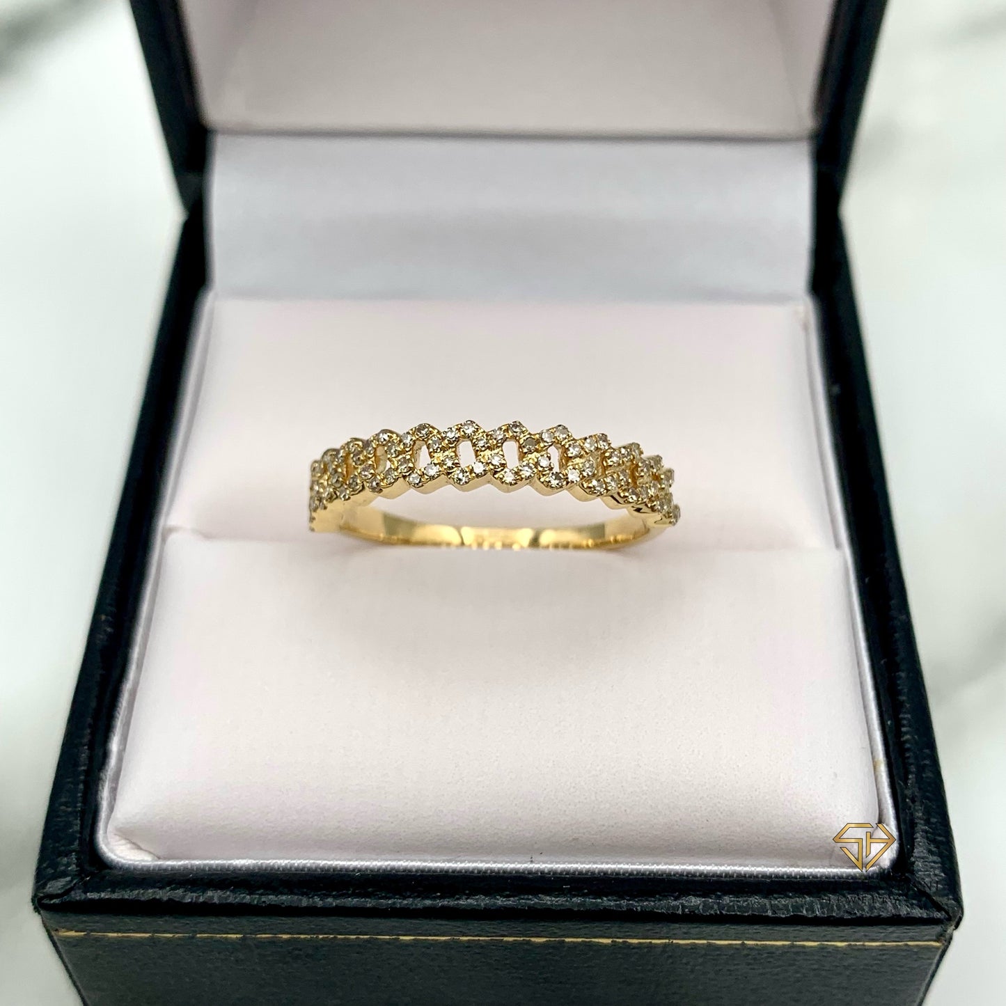 10K CUBLY Diamond Ring