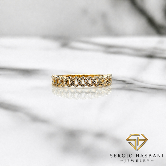 10K CUBLY Diamond Ring