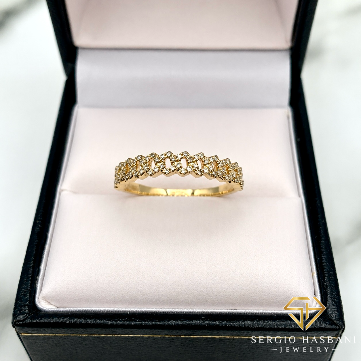 10K CUBLY Diamond Ring