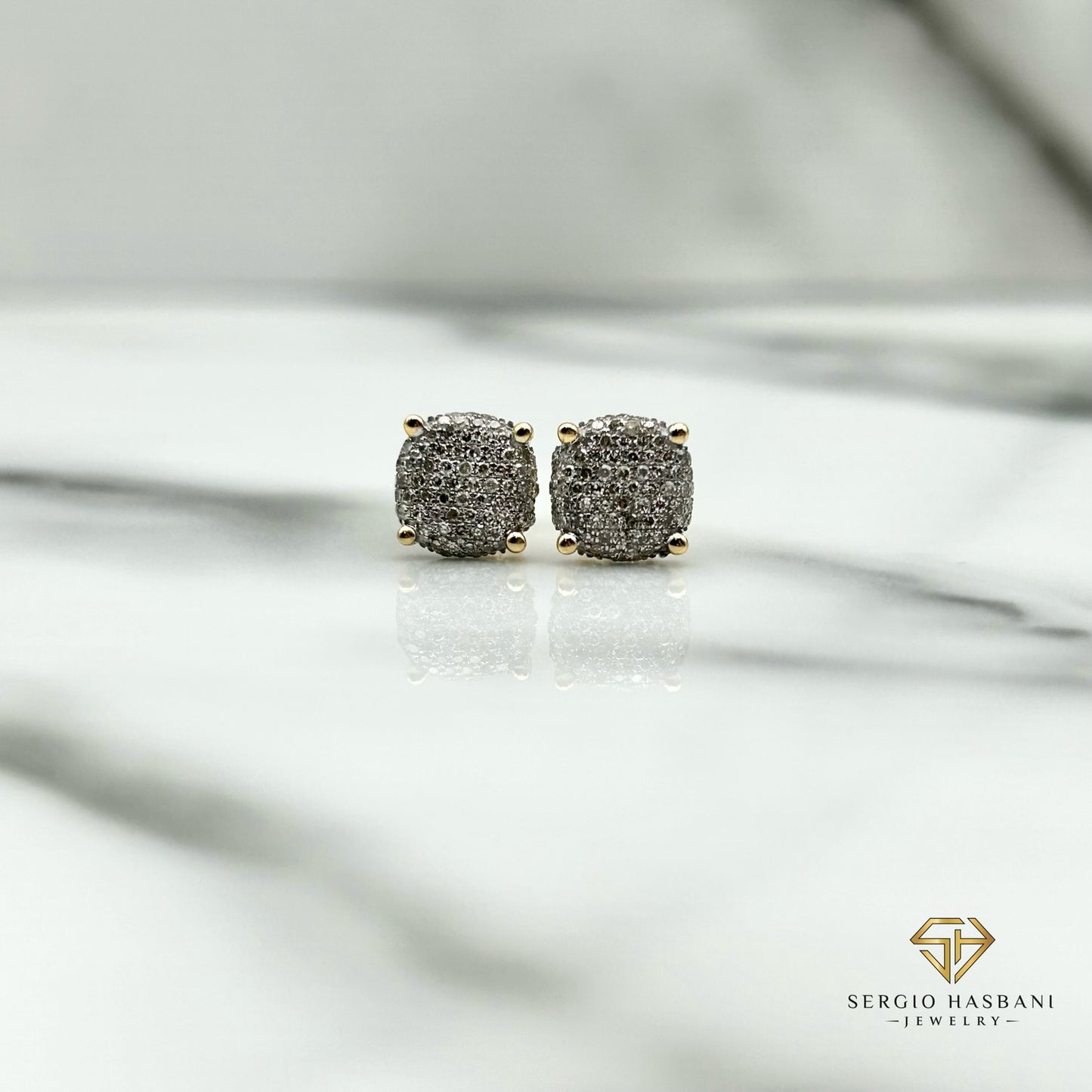 10K DISKO2 Diamond Earrings