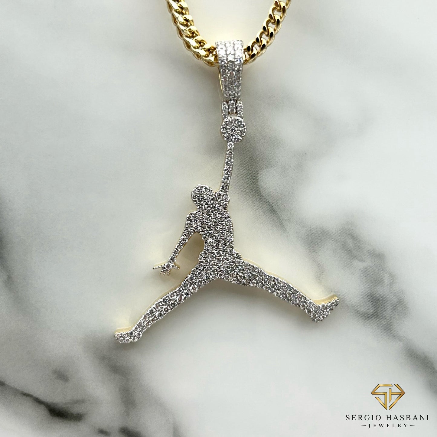 10K DUNK VVS Lab Diamond Pendant