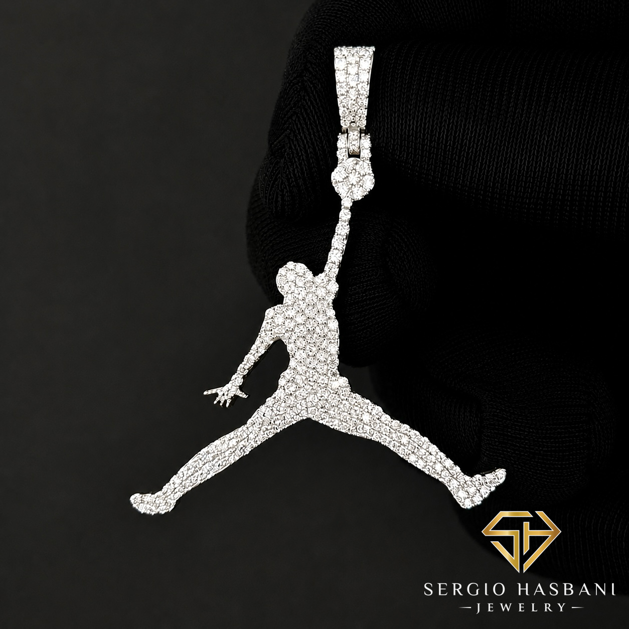 10K DUNK VVS Lab Diamond Pendant
