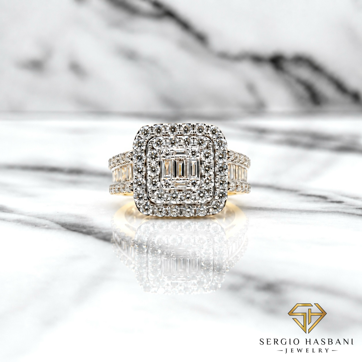 10K ELKAYAN VVS Lab Diamond Ring