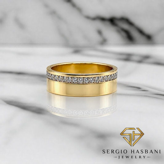 10K ELYON VVS Lab Diamond Wedding Band