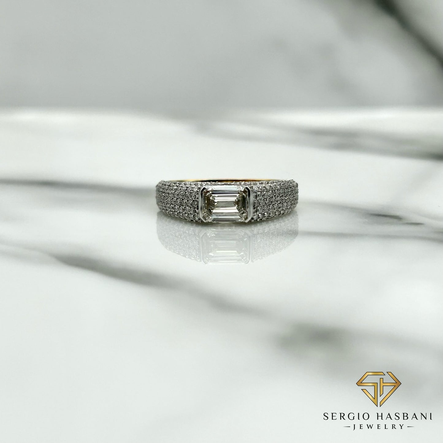 10K EMERIAL VVS/VS Lab Diamond Ring