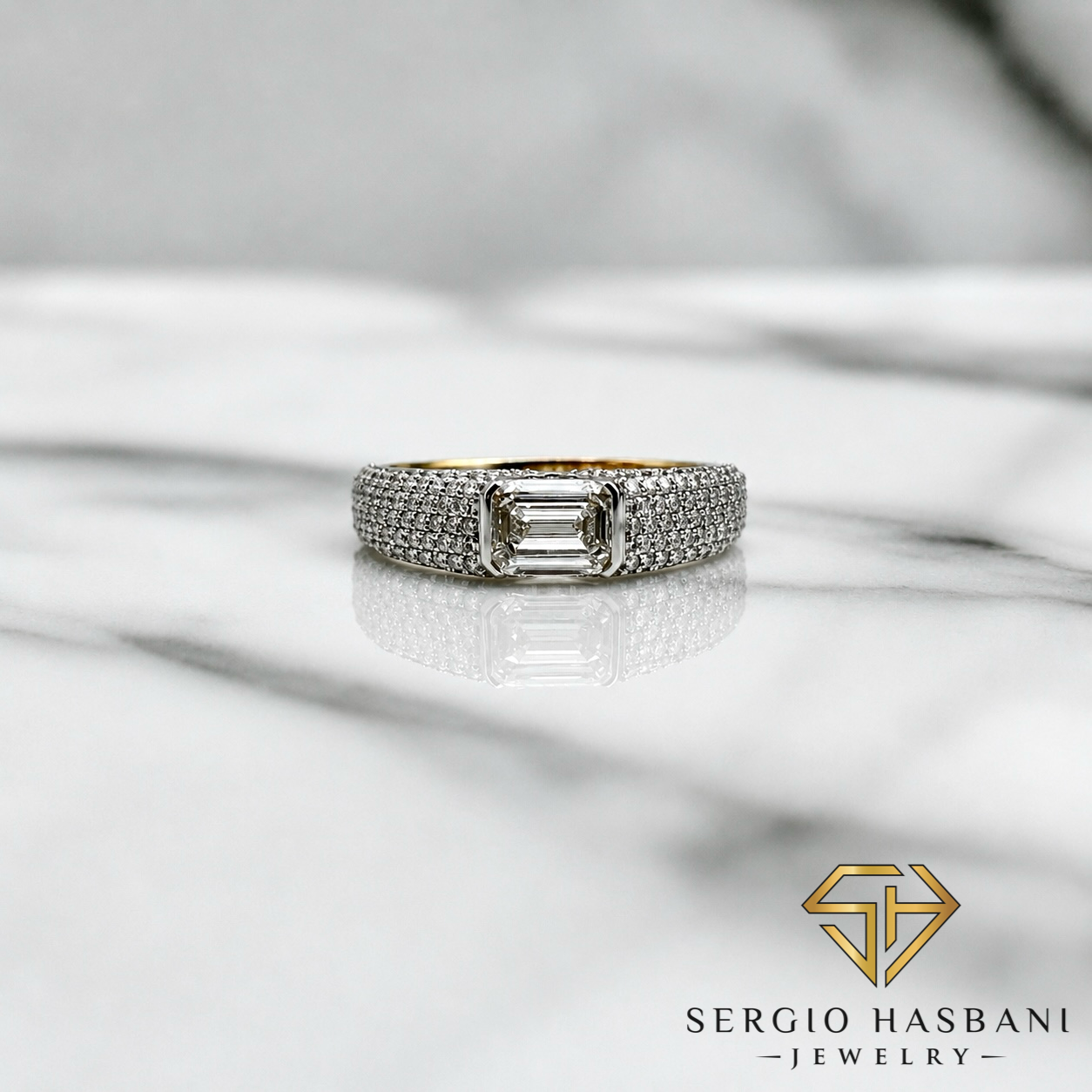 10K EMERIAL VVS/VS Lab Diamond Ring