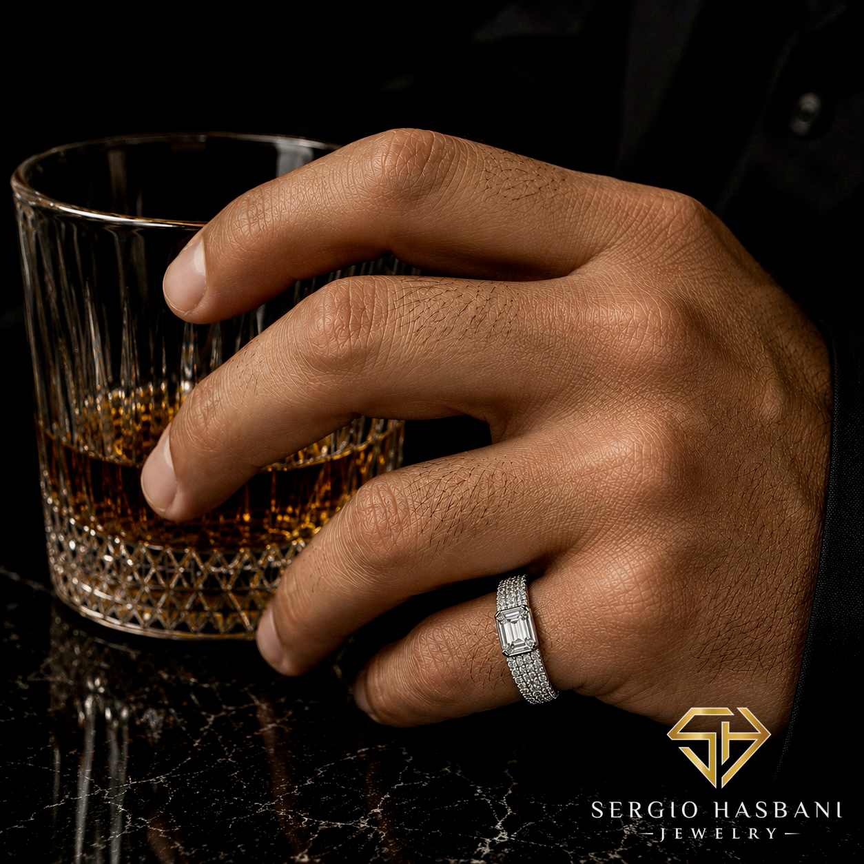 10K EMERIAL VVS/VS Lab Diamond Ring