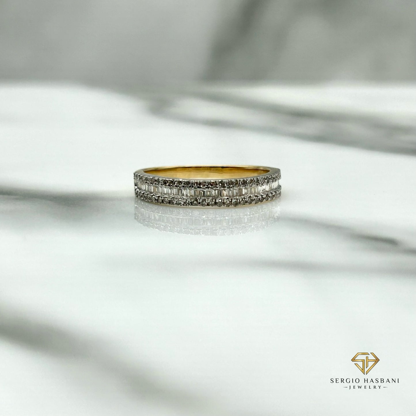 10K ETERNI Baguette Diamond Ring