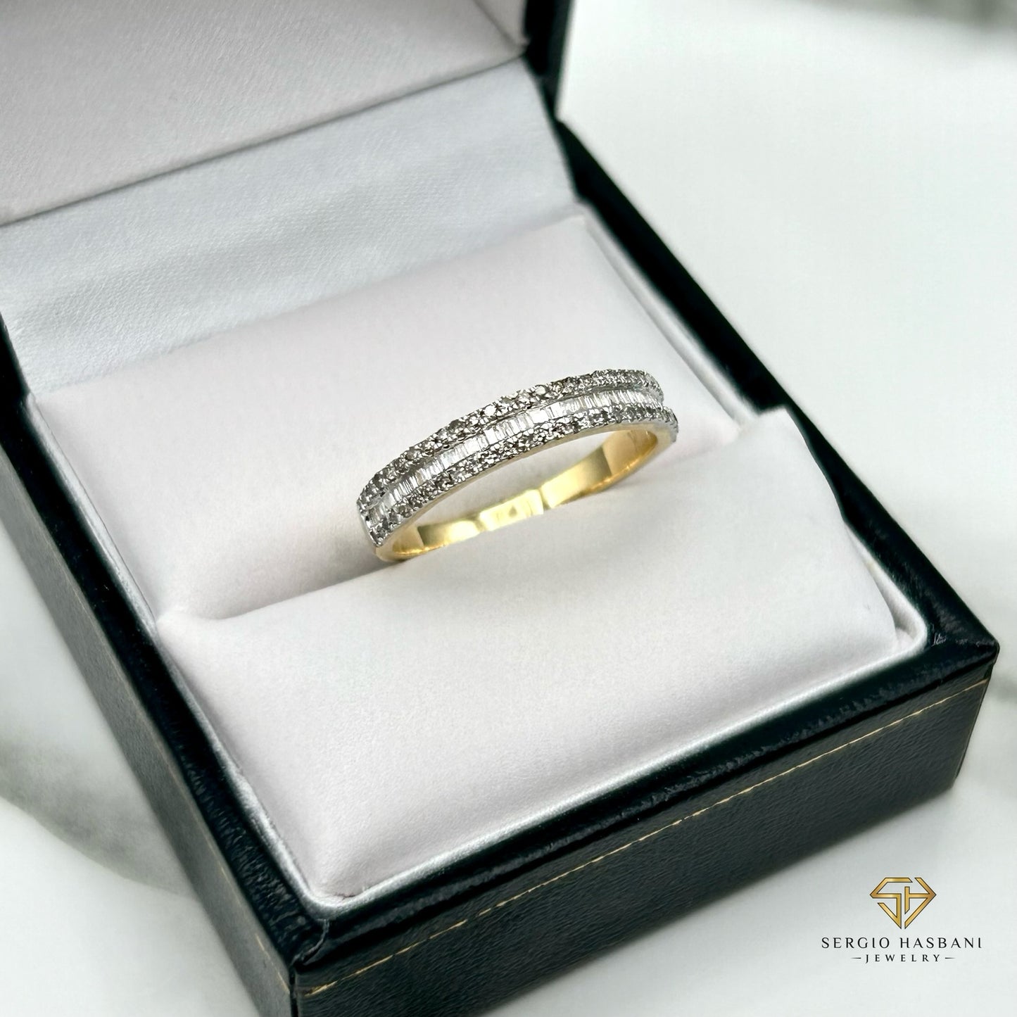 10K ETERNI Baguette Diamond Ring