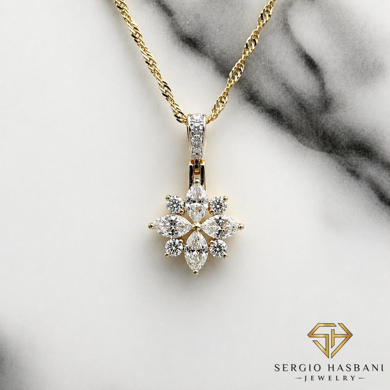 10K FIORA VVS Lab Diamond Necklace
