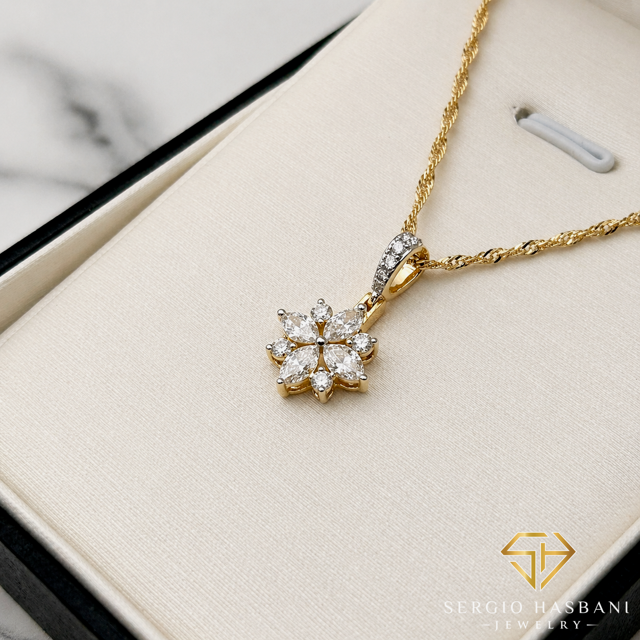 10K FIORA VVS Lab Diamond Necklace