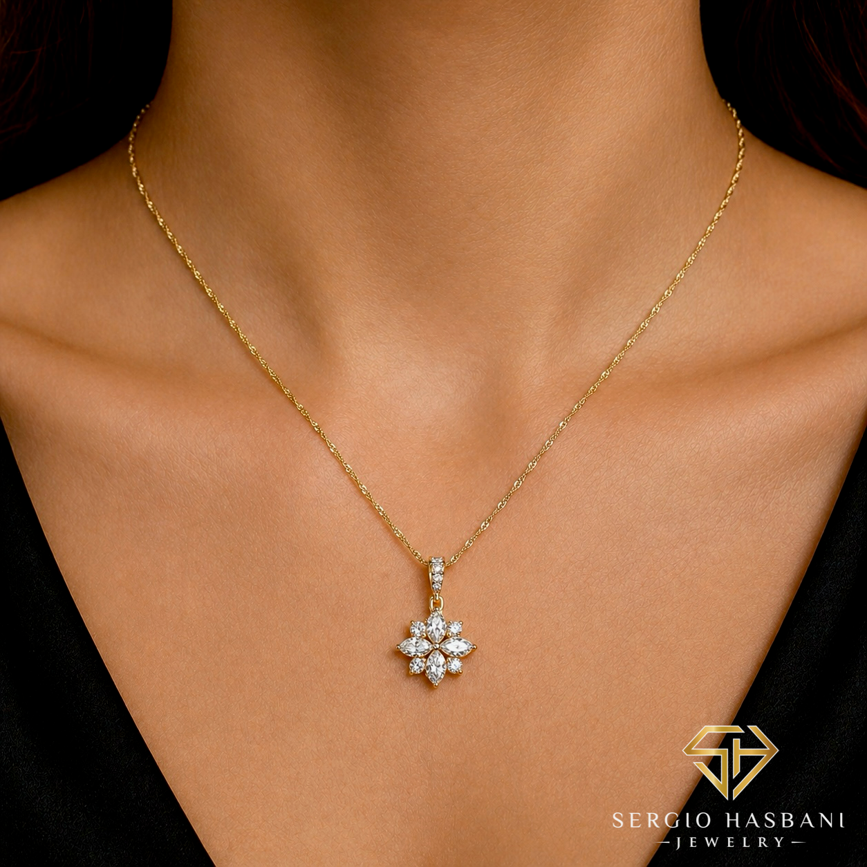 10K FIORA VVS Lab Diamond Necklace