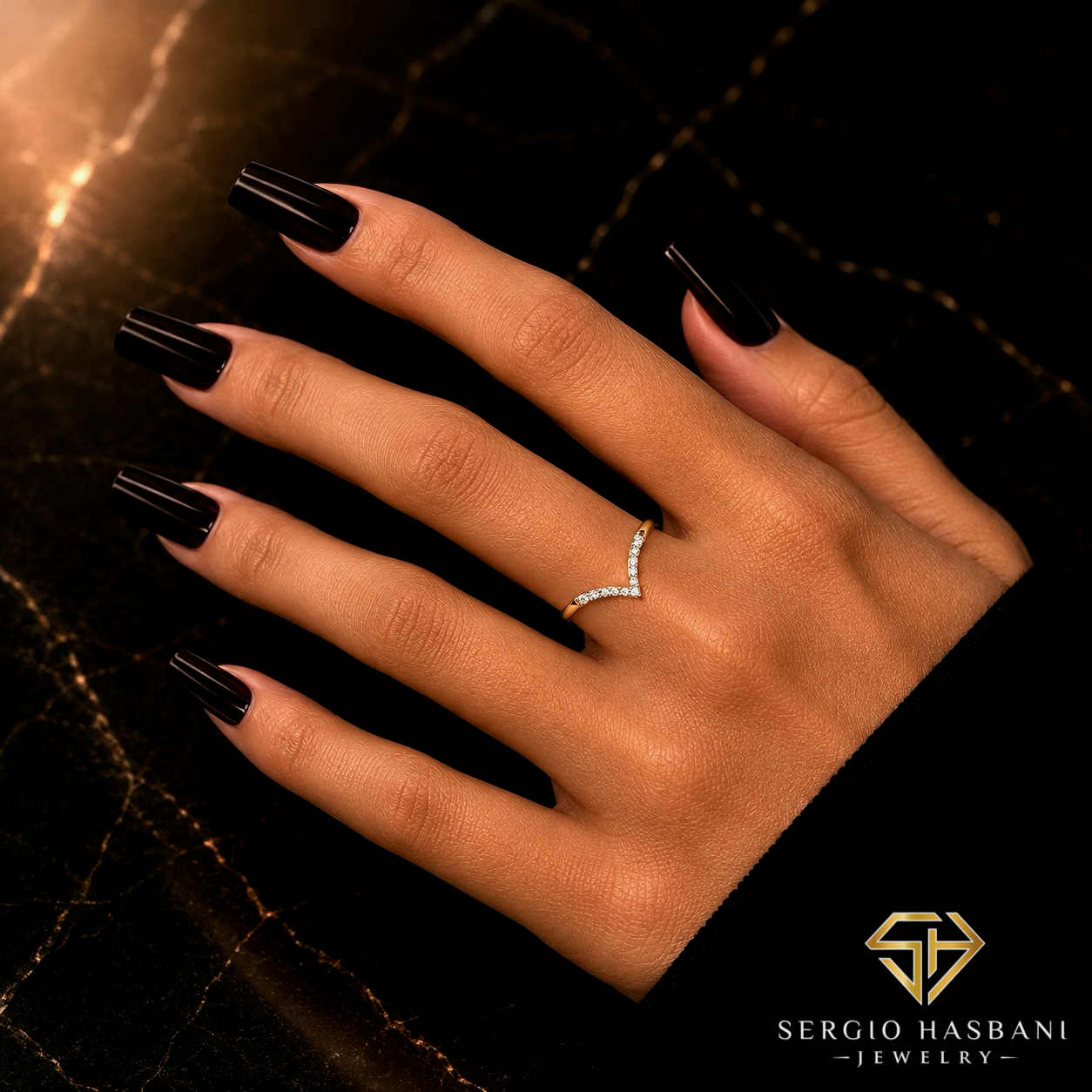 10K FIRI Diamond Ring