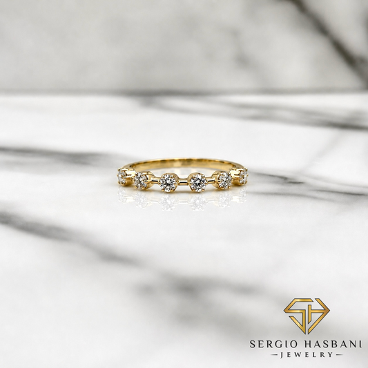 10K FLOATY VVS Lab Diamond Ring