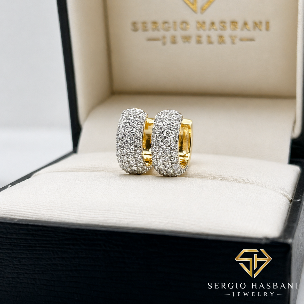 10K FLOSS VVS Lab Diamond Earrings