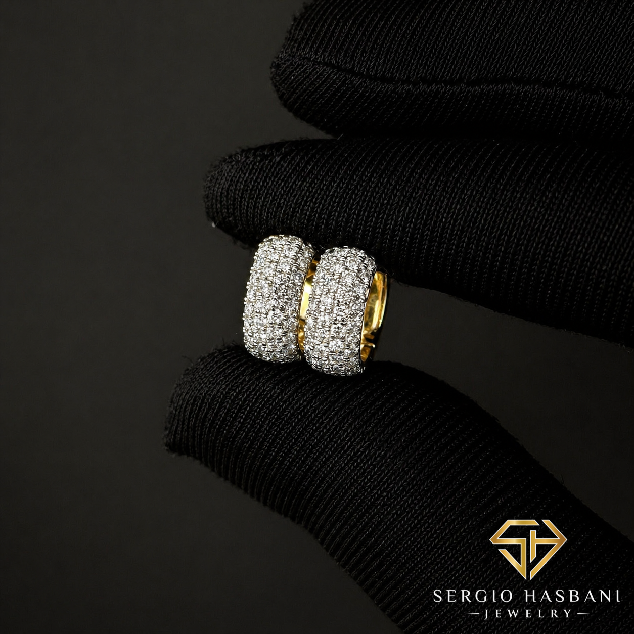10K FLOSS VVS Lab Diamond Earrings