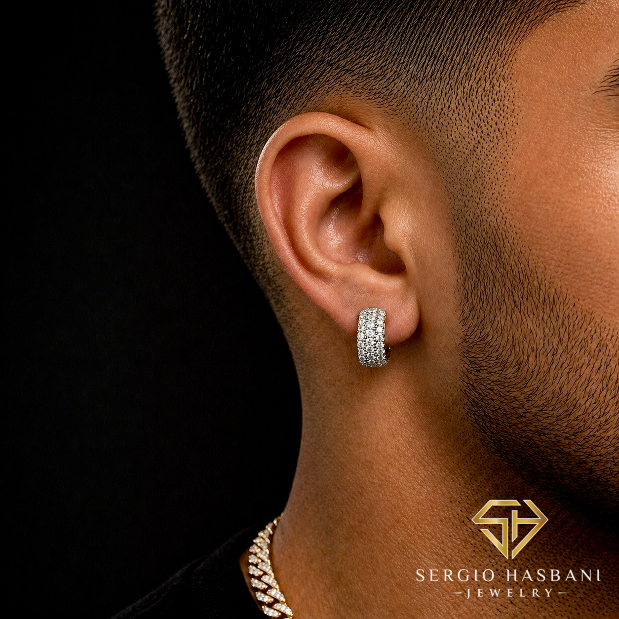 10K FLOSS VVS Lab Diamond Earrings