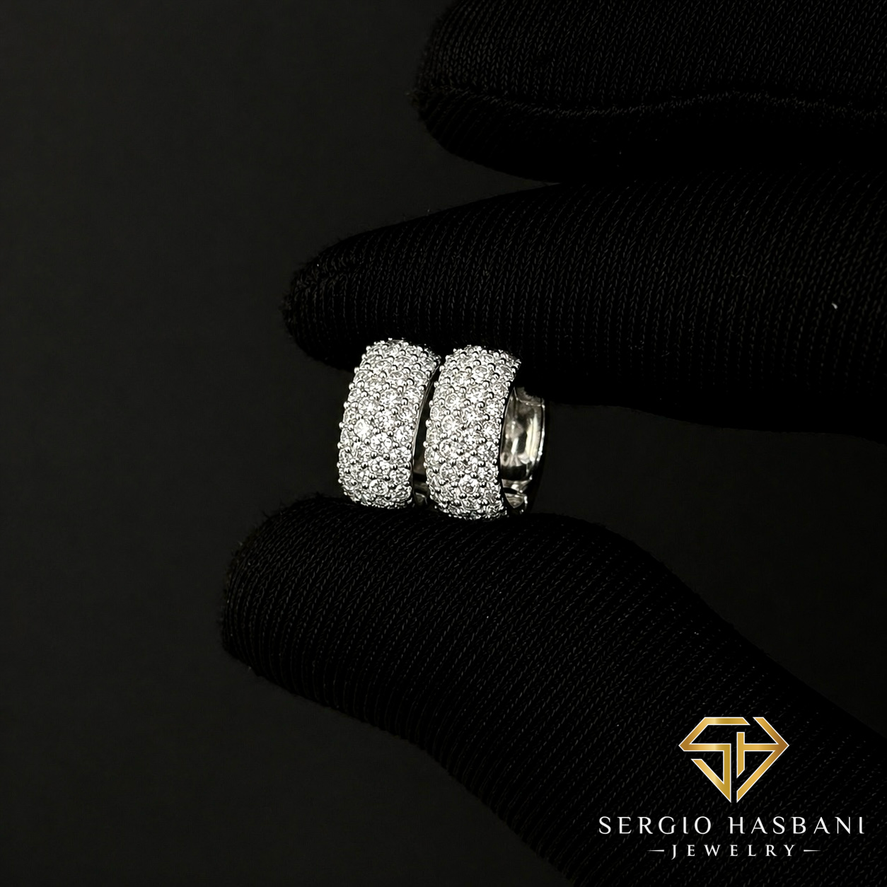 10K FLOSS VVS Lab Diamond Earrings
