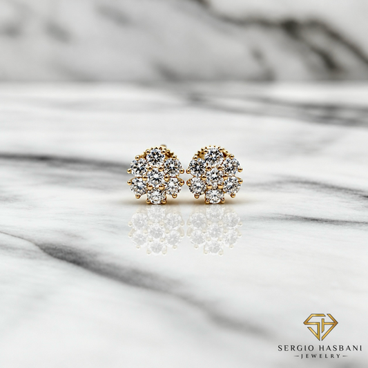 10K FLOWZ VVS Lab Diamond Earrings