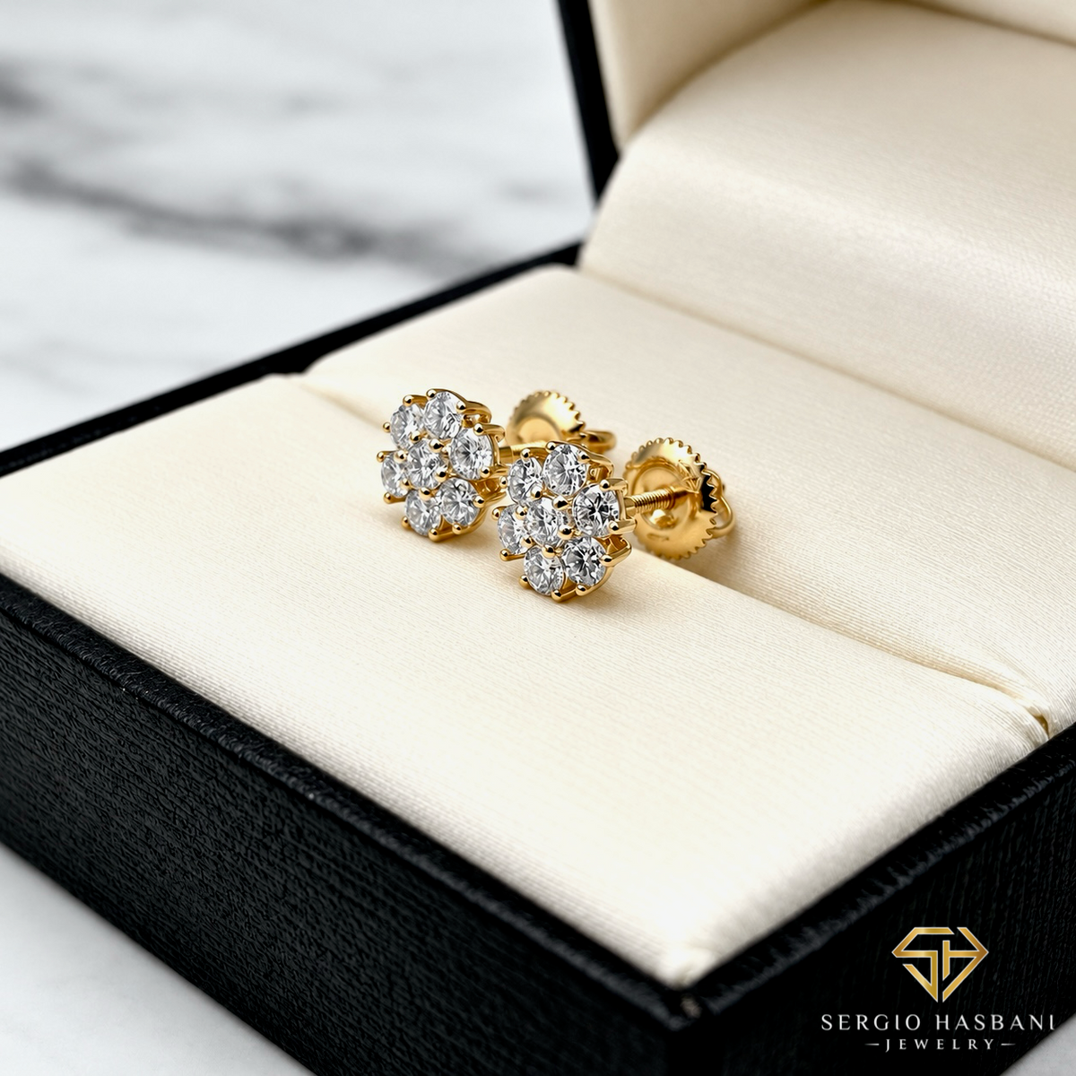 10K FLOWZ VVS Lab Diamond Earrings