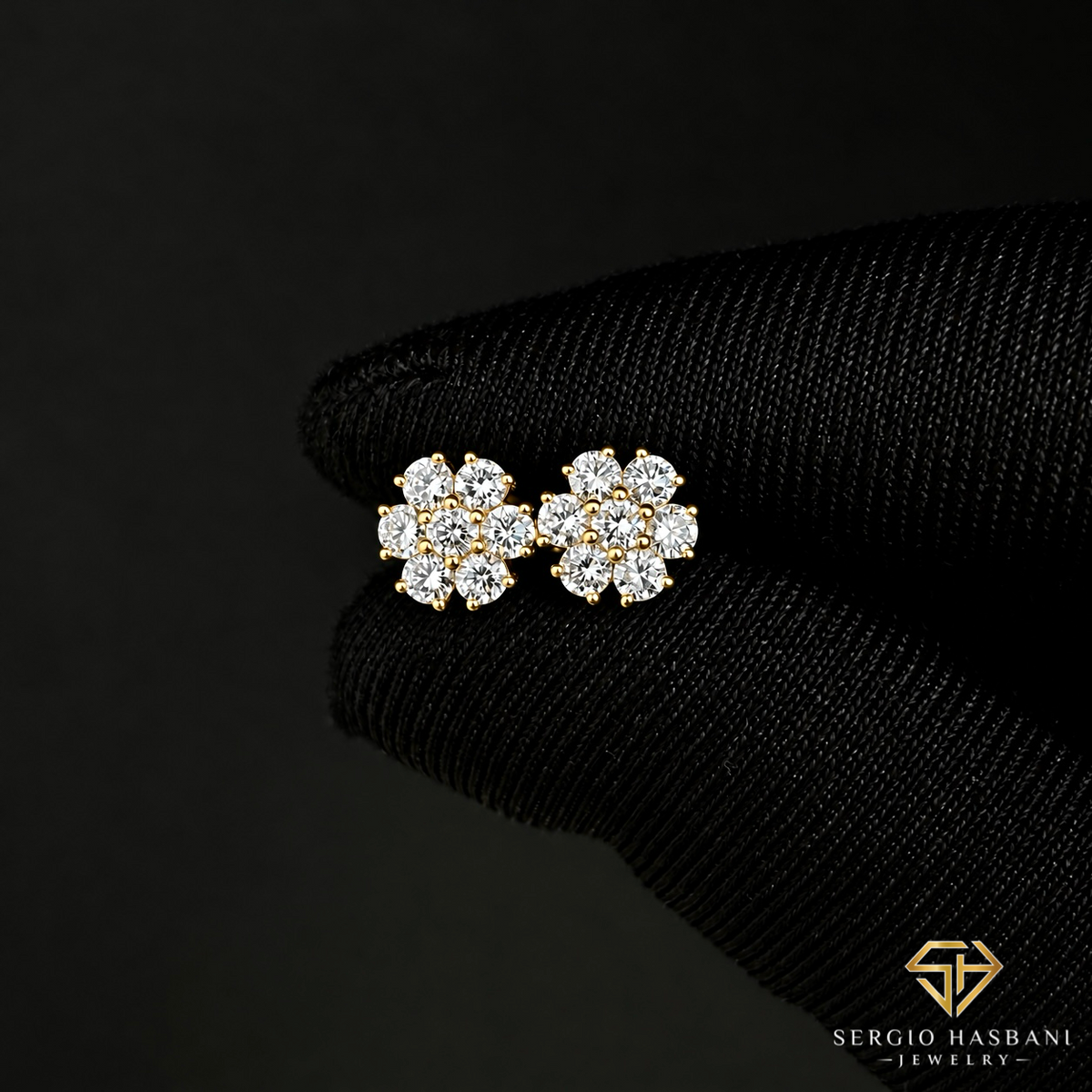 10K FLOWZ VVS Lab Diamond Earrings