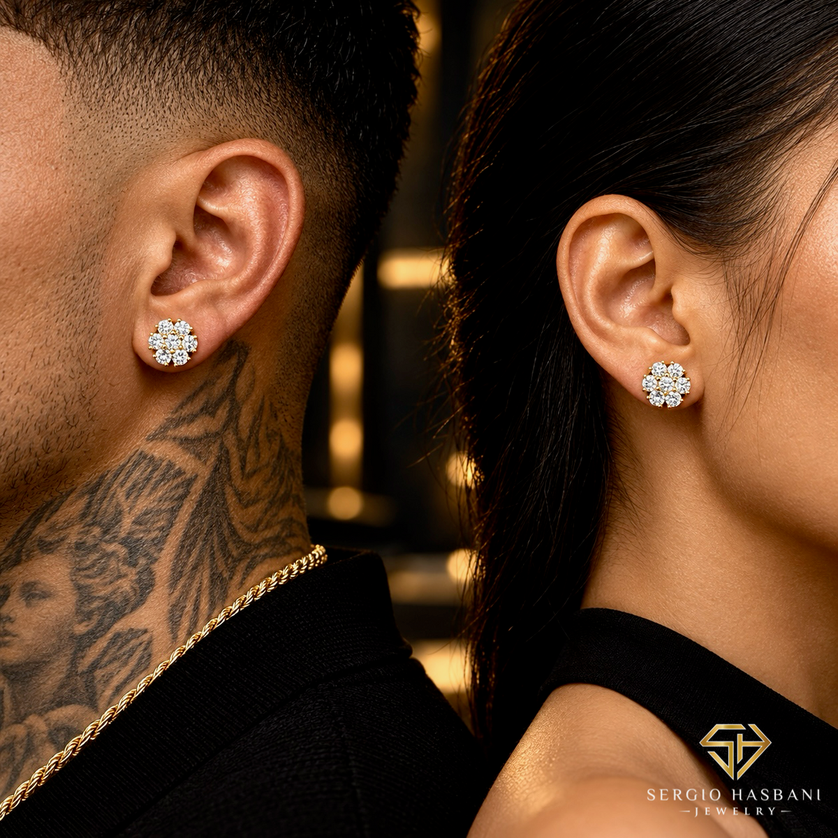 10K FLOWZ VVS Lab Diamond Earrings