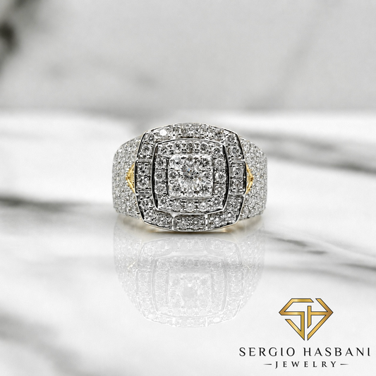10K FROZE Diamond Ring