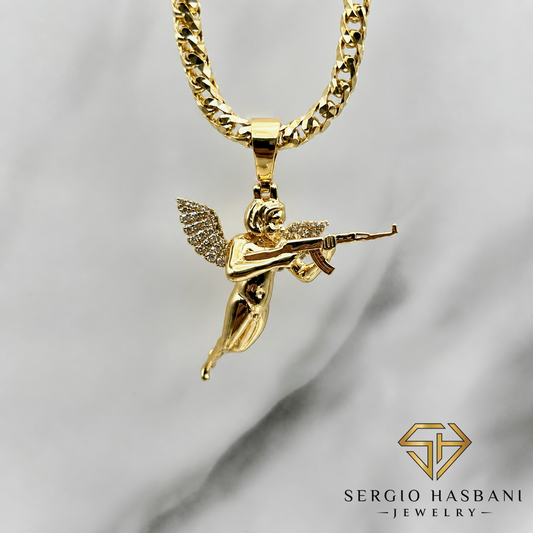 10K GANJEL Diamond Pendant