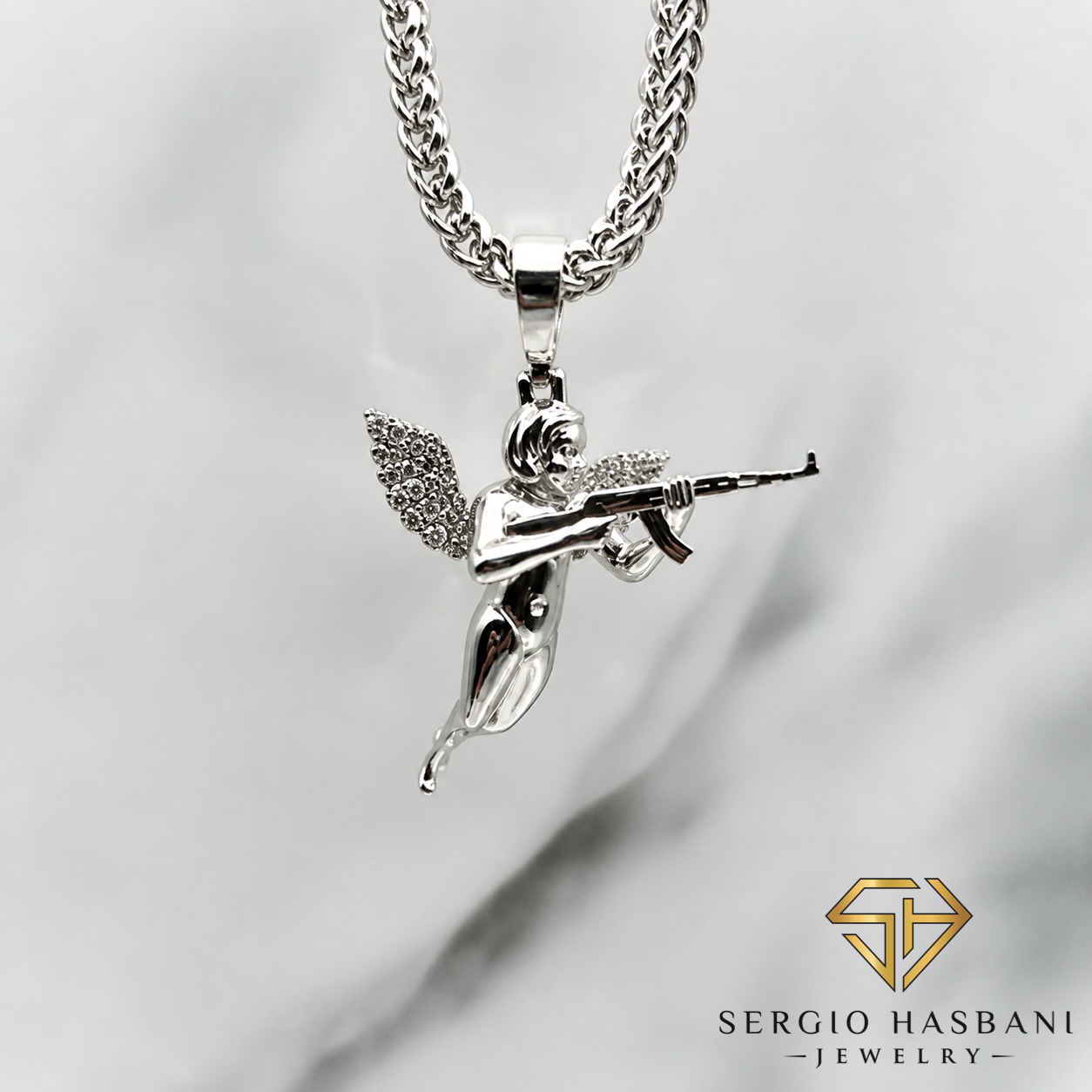 10K GANJEL Diamond Pendant
