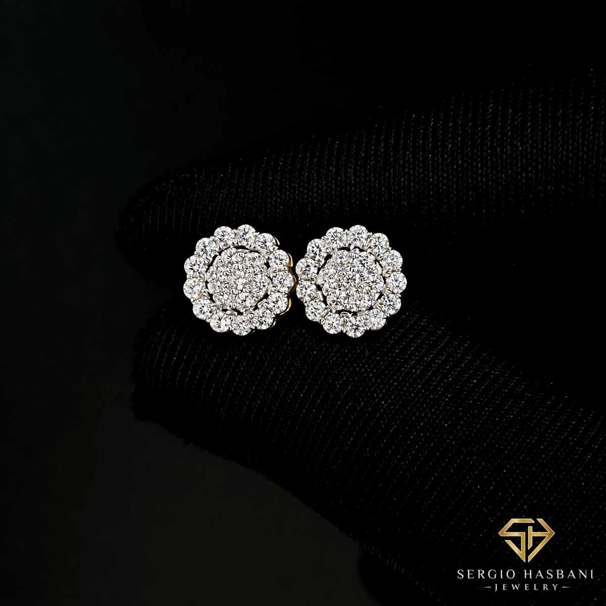 10K GLACIO VVS Lab Diamond Earrings