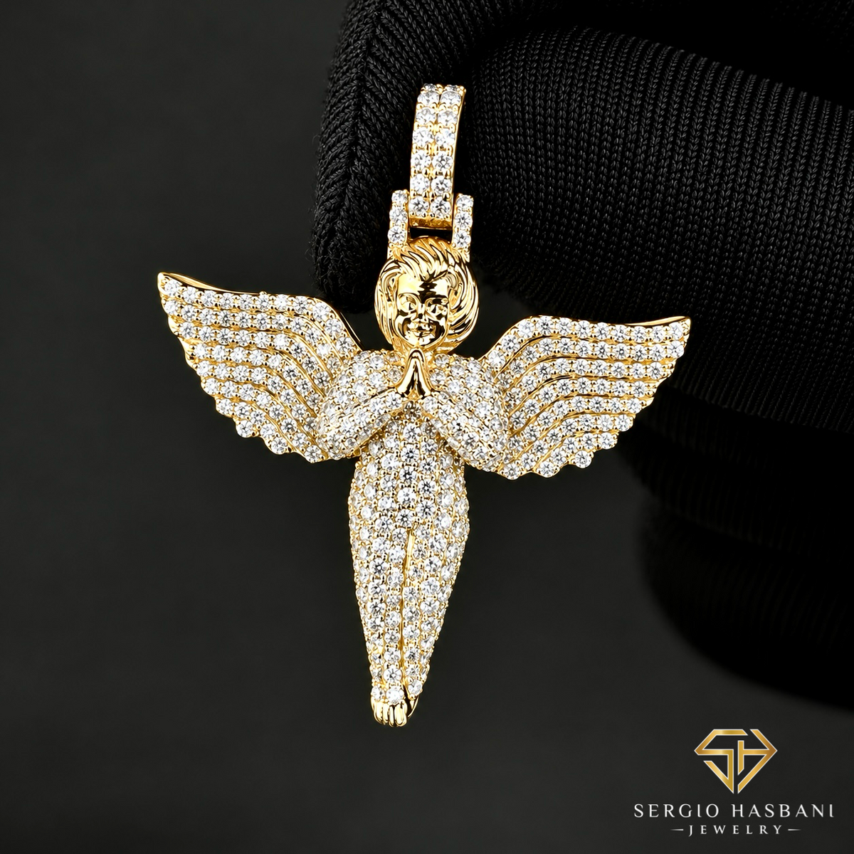 10K GUARDIAN Angel VVS Lab Diamond Pendant