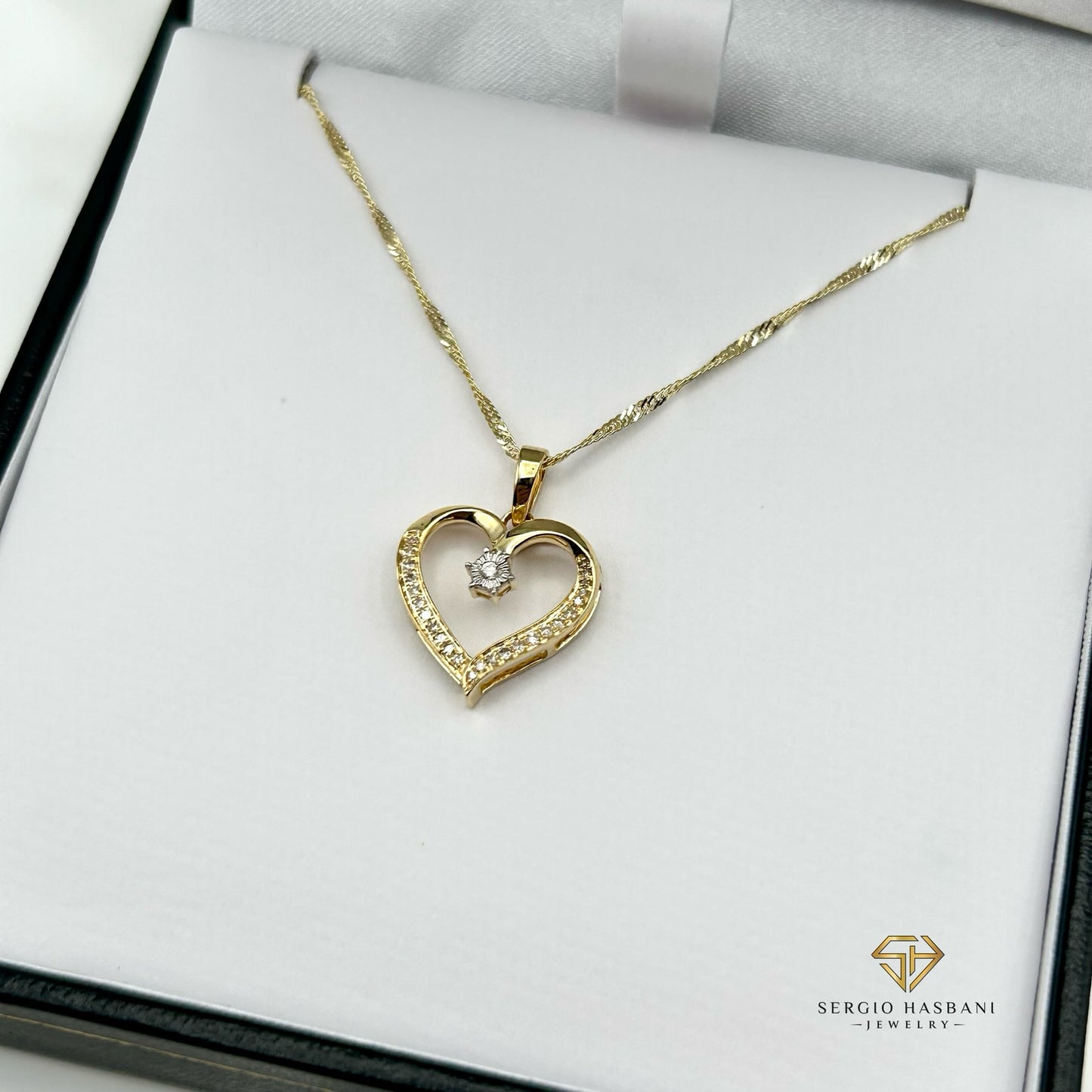 10K HEART1 Diamond Necklace