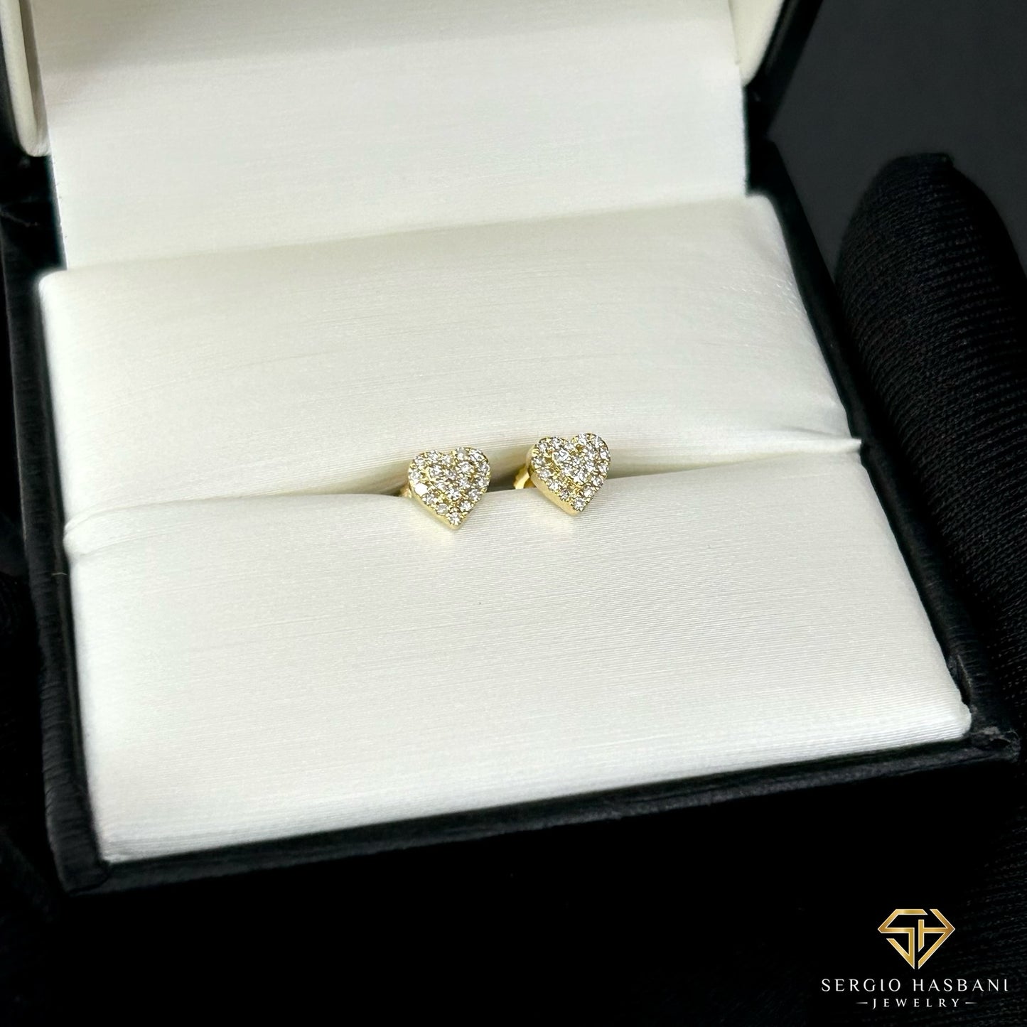 10K HEART1 Diamond Earrings