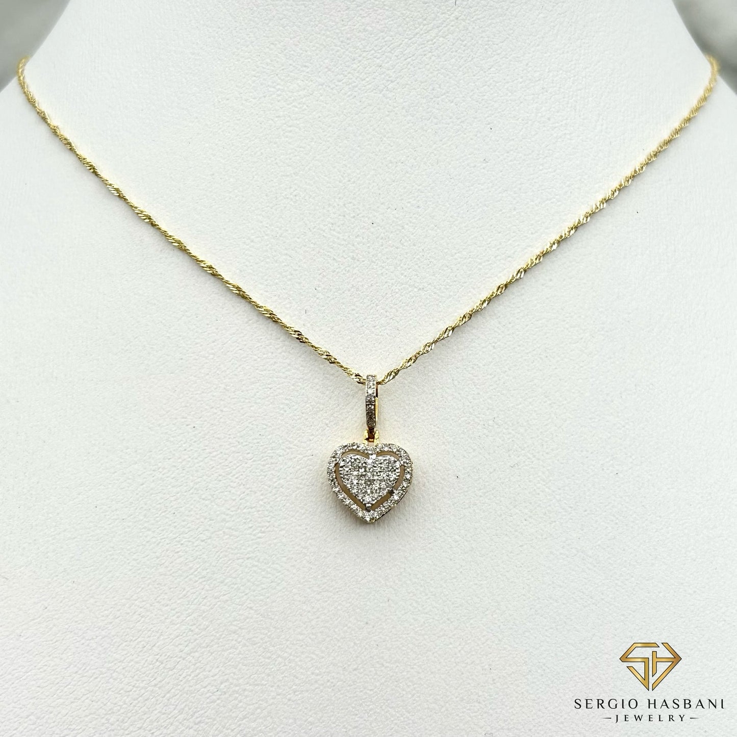 10K HEART2 Diamond Necklace