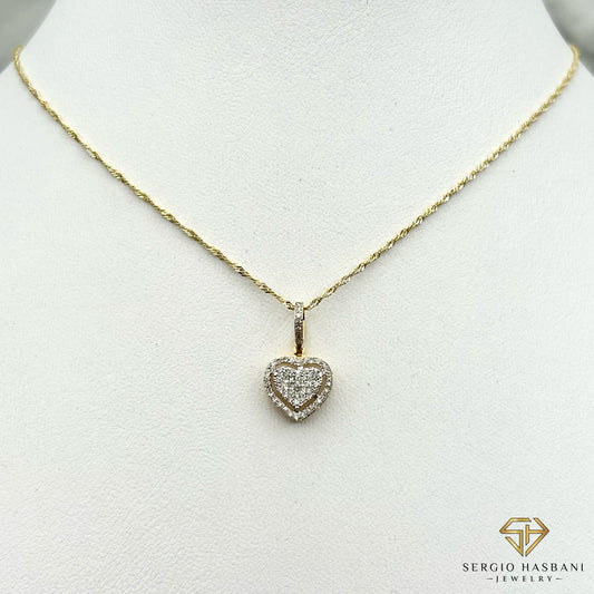 10K HEART2 Diamond Necklace