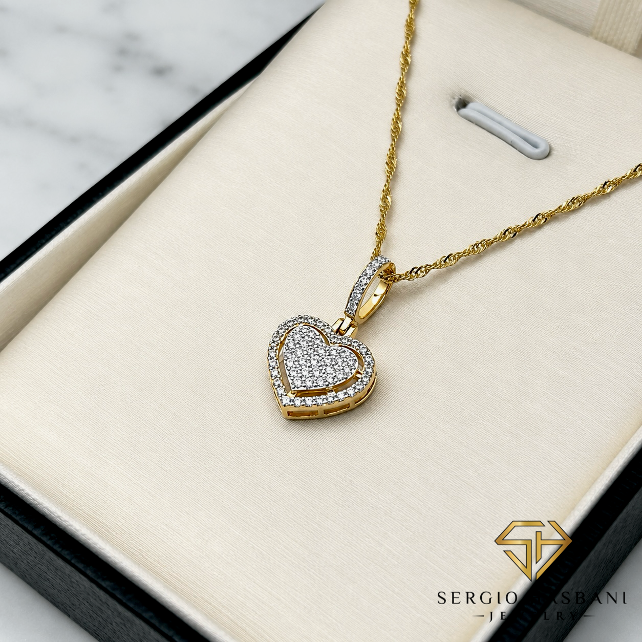 10K HEART2 Diamond Necklace