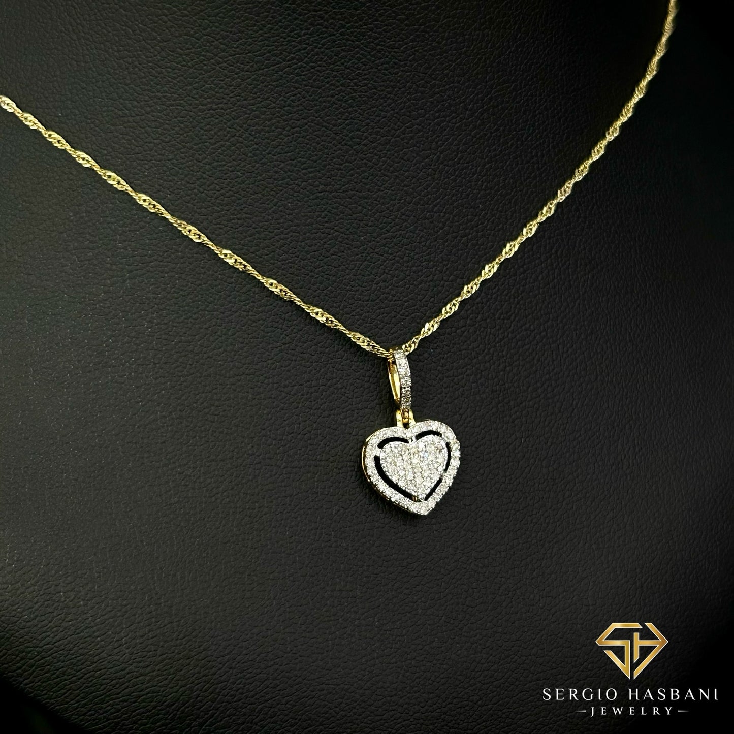 10K HEART2 Diamond Necklace