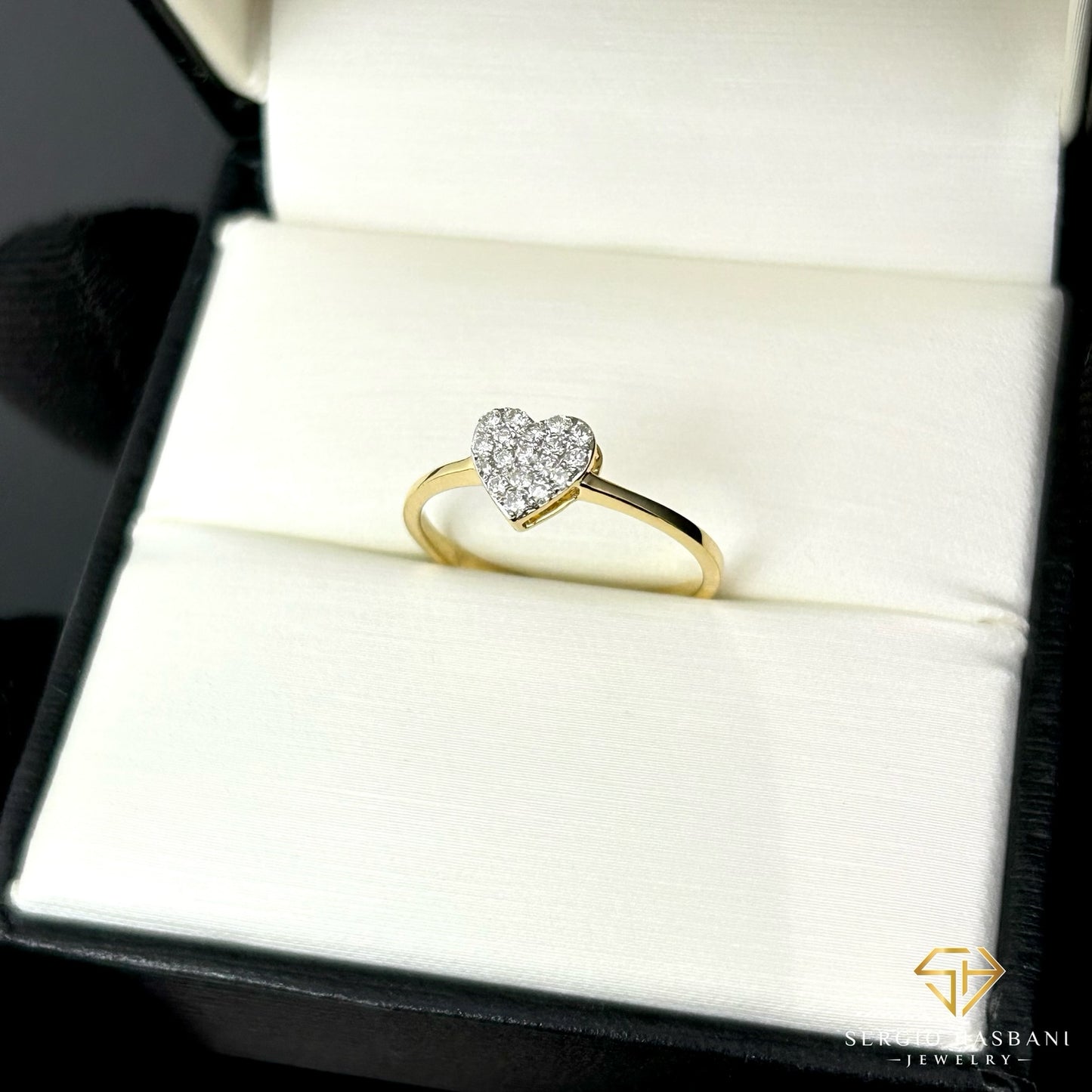 10K HEART2 Diamond Ring