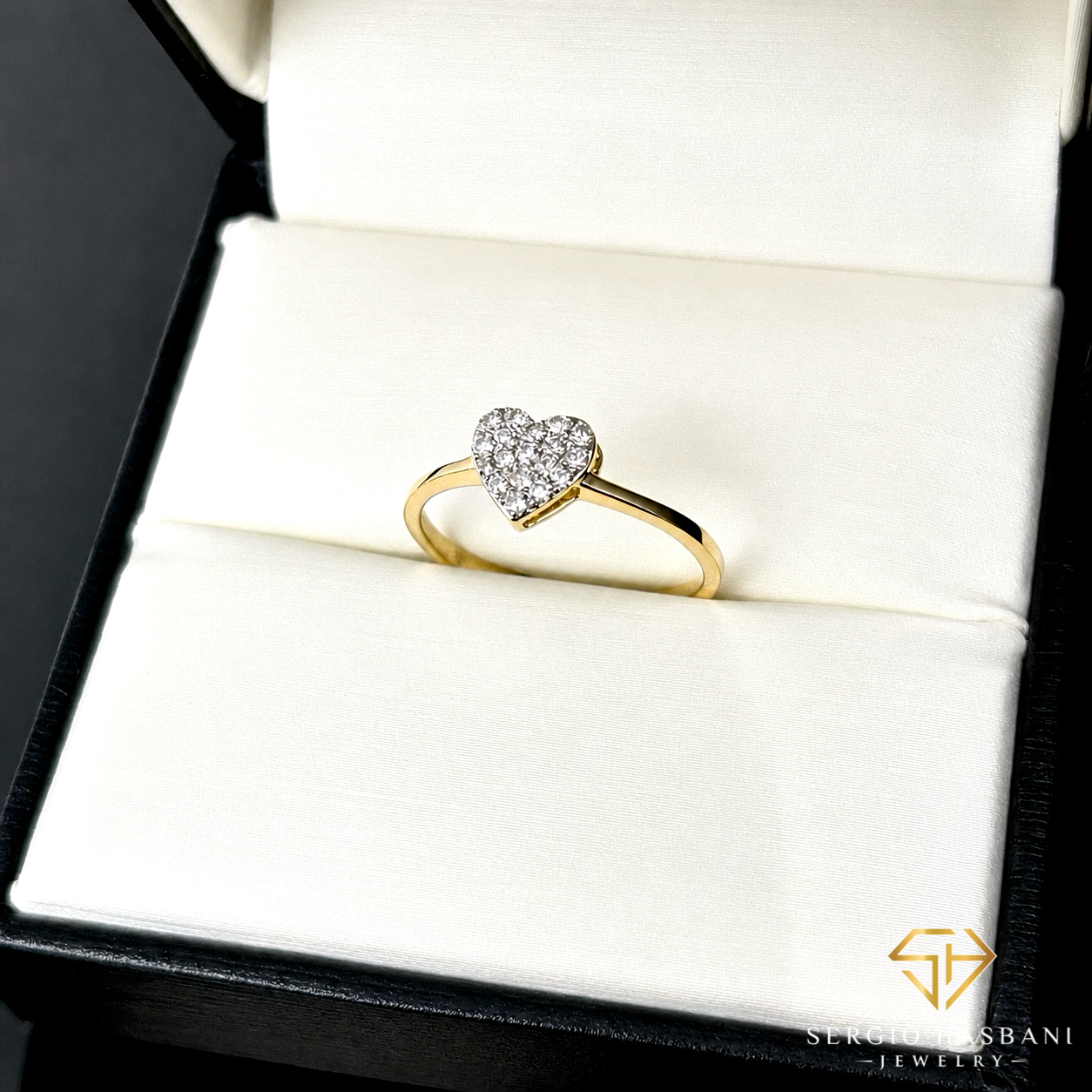 10K HEART2 Diamond Ring