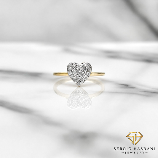 10K HEART7 Diamond Ring