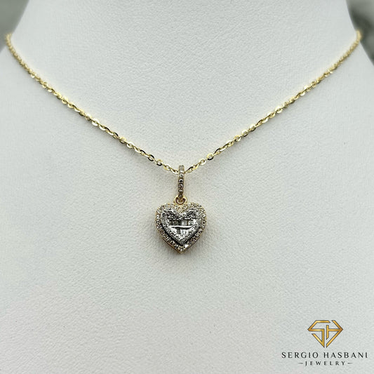 10K HEARTBG2 Diamond Necklace
