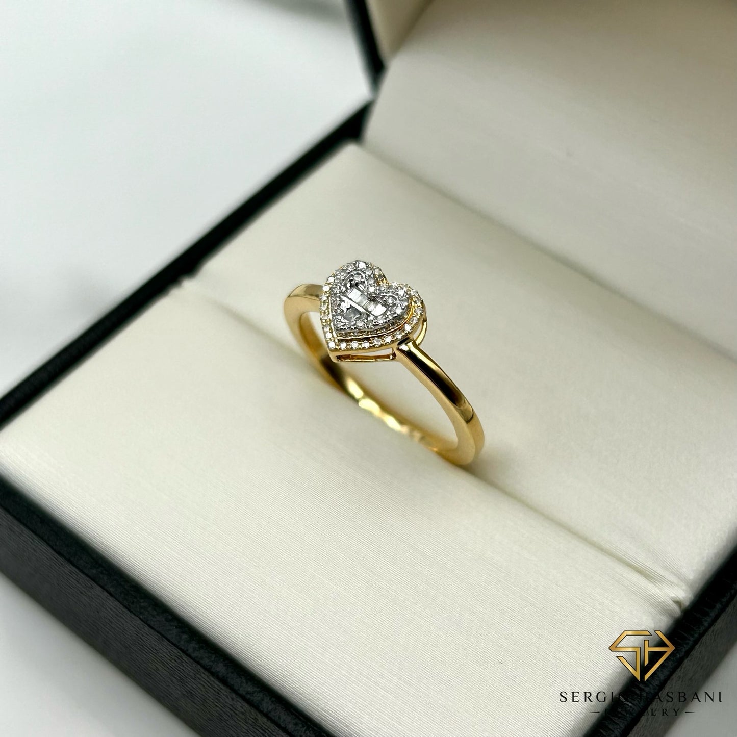 10K HEARTBG Diamond Ring