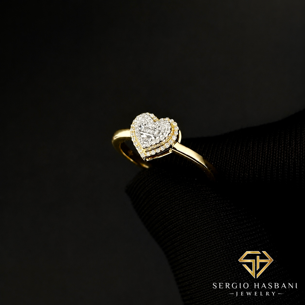 10K HEARTBG Diamond Ring