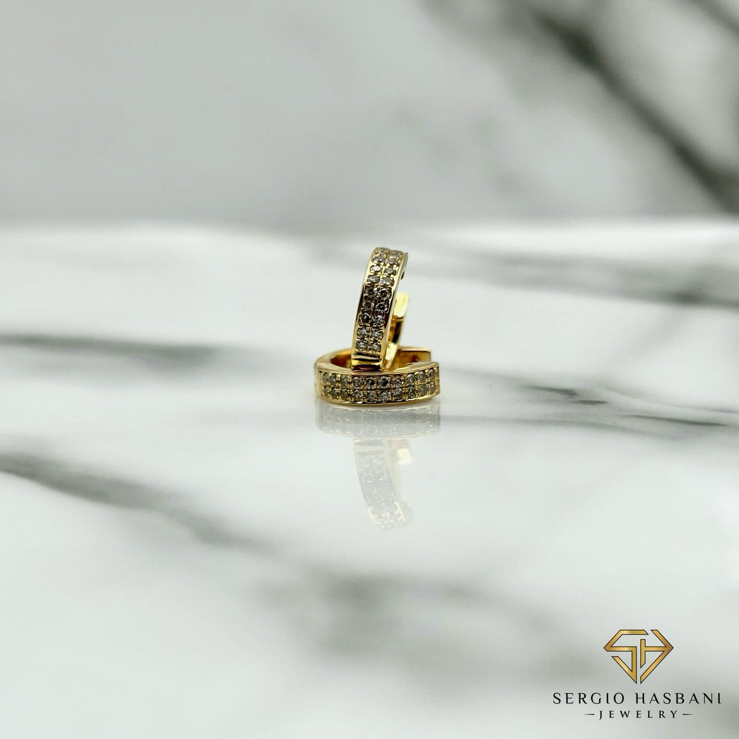 10K HUGGIES Diamond Earrings