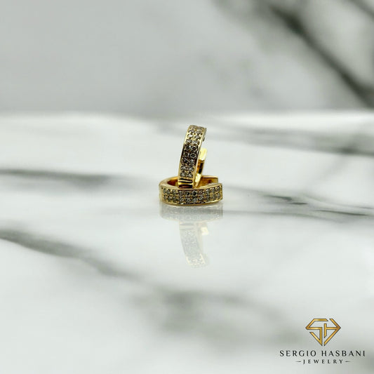 10K HUGGIES Diamond Earrings