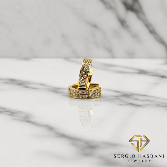 10K HUGGIES Diamond Earrings